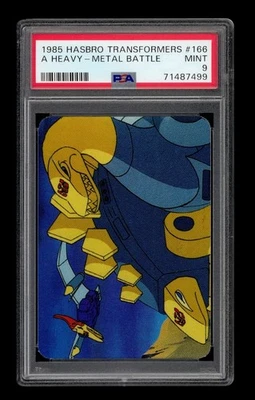 1985 Hasbro Transformers Set-Break #166 A Heavy-Metal Battle PSA 9 MINT - Image 1 of 3