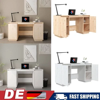 Schreibtisch 140x50x75cm Massivholz Kiefer Arbeitstisch mehrere Auswahl vidaXL - Bild 1 von 4