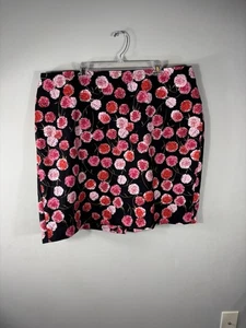 TALBOTS Women's Lightweight Cotton Span Pencil Skirt Floral Multicolor Size 22W - Picture 1 of 7