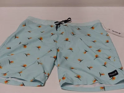 ¡VER FOTOS! Pantalones Cortos Hurley PARA HOMBRES TALLA 30 Beach Board Walk Estampado TEALTropical Foto 1 de 3