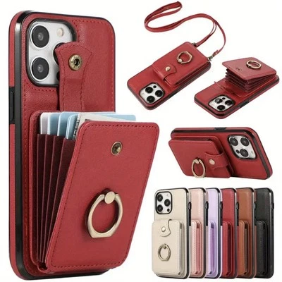 iPhone 16 Pro Max Wallet Purse Case Red Faux Leather iPhone Accessory - NEW - Image 1 of 2