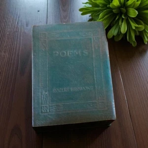 LITTLE LEATHER LIBRARY POEMS ROBERT BROWNING Antique 1920s - Picture 1 of 5