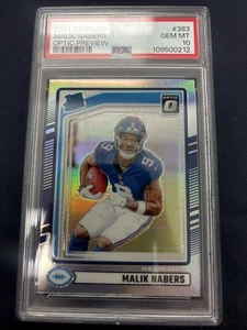 2024 Donruss Optic Preview Holo Malik Nabers Rookie Rc PSA 10 Gem Mint HG93 - Bild 1 von 2