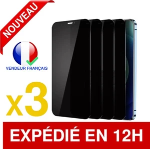Verre Trempé Pour Iphone Protection Vitre Anti Espion 5/6/7/8/X/11/12/13/14 Lot4 - Afbeelding 1 van 13