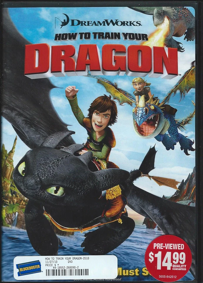 How to Train Your Dragon DVD Dreamworks Kids Movie - Image 1 of 1