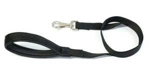 Dog Lead Padded Handle 45" 76" Short Leash 20 Colours Strong 25mm H/D Webbing - Picture 1 of 47