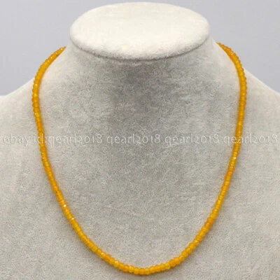 Collar con cuentas de piedras preciosas múltiples rondelle facetadas de 2x4 mm jade cuarzo ágata topacio Foto 1 de 4