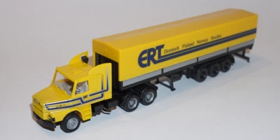 HERPA Scania 142H Torpedo + semi plateau bâché ERT S HO 1/87 - Photo 1/4