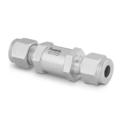 Swagelok SS-2C-KZ-1 Poppet Check Valve, 1/8" Tube Compression Ends *Sealed Bag* - Image 1 of 4