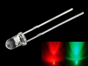 LED 3mm BICOLORE ROSSO/VERDE DIFFUSO (N°10) - Foto 1 di 1