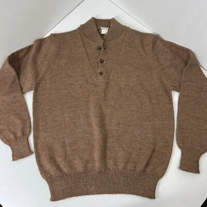 Vintage Levis Sweater Shirt Adult Extra Large XL Brown Button Collar - Picture 1 of 11