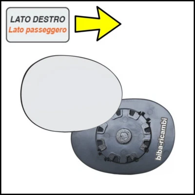 Specchio Piastra Vetro Specchio Vetrino Specchietto Dx Citroen Peugeot Toyota - Immagine 1 di 4