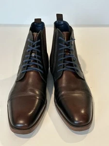 STACY ADAMS Herren Braun Rafferty Mandel Zehe Schnürung Leder Stiefel Schuhe Größe 12 - Bild 1 von 10