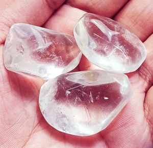 Loose Gemston Natural Crystal Quartz Tumble 307.10 Ct 3 Pieces Lot - Picture 1 of 6