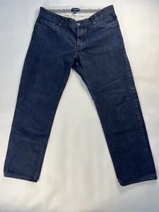 Peter Millar Men’s Denim Indigo Blue Straight Leg Jeans Pants Sz. 34 100% Cotton - Picture 1 of 14