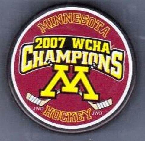 MINNESOTA GOLDEN GOPHERS 2007 WCHA CHAMPIONS CHAMPS PUCK - #9L_#7L Cover