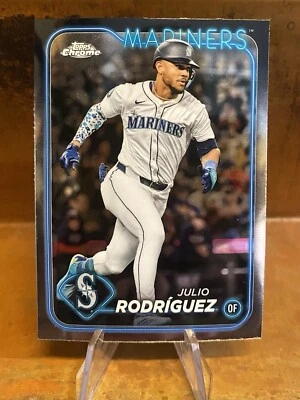 2024 Topps Chrome Julio Rodriguez Lids Mitchell & Ness #49 Exclusive QTY - Image 1 of 2