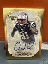 2012 Topps Five Star Aaron Hernandez “Killer Held” On Card Auto #’d 25