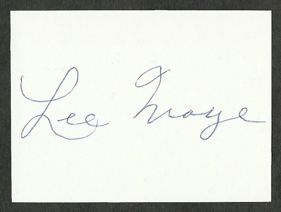 Lee Maye Index Card Signed Autographed Cut Braves Astros White Sox Indians - Image 1 of 1