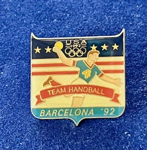 BARCELONA '92 OLYMPIC GAMES /USA 1992 TEAM HANDBALL PIN BADGE - Picture 1 of 2