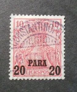 GERMANIA,GERMANY, KOLONIEN ,1900 Turkei"F Germania SVR" 20pa su 10pf US Mi.13II - Imagen 1 de 1