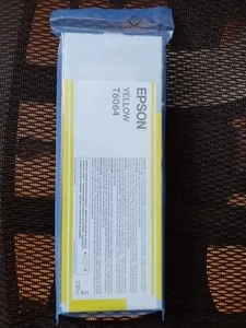 2021 Oryginalny żółty atrament Epson T6064 Stylus Pro 4800 4880 220ml fabrycznie zapieczętowany - Zdjęcie 1 z 1