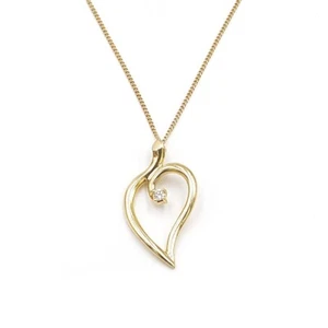 Collar colgante corazón diamante oro amarillo 18K 1987 Tiffany & Co. - Imagen 1 de 4