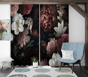 Tela de impresión de cortina fotográfica ventana 3D vintage peonías K2264 panda 2023 - Imagen 1 de 7