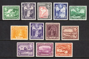 GUAYANA BRITÁNICA — SCOTT 230-241 — 1938-52 KGVI CONJUNTO PICTÓRICO — MH — SCV $88 - Imagen 1 de 2