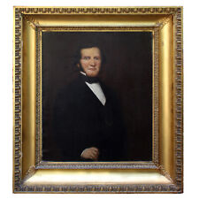 Huge Portrait 18th Century Oil Painting Sidney Mason Born Gloucester Mass. 1799