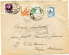 SPAIN WAR 197  cover from SEVILLA stamp overp. CORRISP. URGENTE to BALEARES