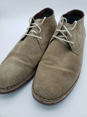 KENNETH COLE REACTION DESERT 太阳男式皮革麂皮绒 TAN ANKLE 鞋靴 12 W — 第 1/4 张图片