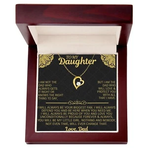 To My Daughter Necklace from Dad, Gift From Dad, Women Jewelry, Birthday Gift - Picture 1 of 7