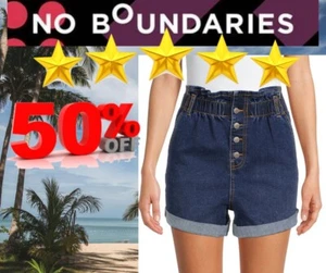 Pantaloncini Juniors No BOUNDARIES Ultra High Rise Paperbag taglia L 11-13 nuovi con etichette - Foto 1 di 17