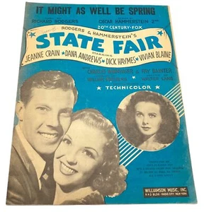 It Might As Well Be Spring Vintage Klavier Noten 1945 State Fair Fay Bainter - Bild 1 von 5
