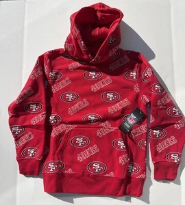 Felpa con cappuccio gioventù San Francisco 49ers maglioni con cappuccio per bambini con tasche a scelta taglia UR - Foto 1 di 24