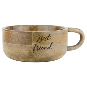 Nobby Dog Wooden Bowl Best Friend Cup Shape, Various Sizes, NEW - Picture 1 of 1