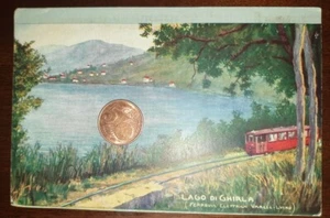 Antike Ansichtskarte Landschaft Italien Lombardei Varese Valganna See Ghirla Straßenbahn - Bild 1 von 2