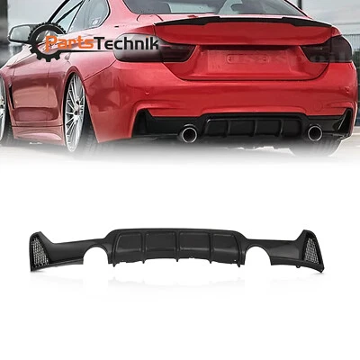 Carbon Fiber Rear Bumper Diffuser Lip Fit For 2014-2021 BMW F32 F33 F36 M Sport - Image 1 of 4