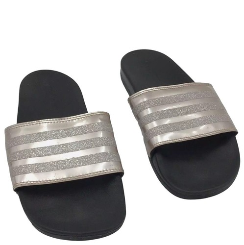 Infradito Adidas donna taglia 8 righe metalliche Adilette Cloudfoam Plus Explore