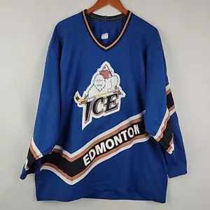 Vintage CCM Edmonton Ice Jersey Mens XL WHL Hockey Blank Oil Kings RARE 90's - Picture 1 of 13
