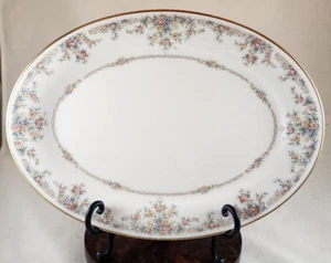 Noritake Gallery 7246 14" Oval Serving Platter Discontinued Ivory Floral - Picture 1 of 8