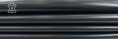 JET BLACK SMOOTH Italian Calfskin Cow leather hides 2 skins 12sqf 1.0mm #C2191 - Image 1 of 4