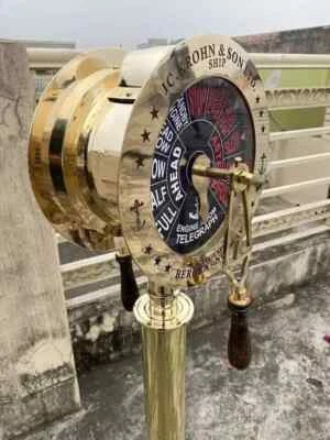 Motor de pedido de barco de latón marítimo 43" telégrafo/telégrafo marino náutico en funcionamiento Foto 1 de 4