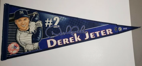 Rare 2002 Derek Jeter Pennant by WinCraft New York Yankees MLB Memorabilia Cover