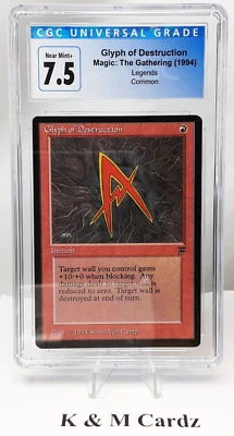 MTG - Legends - Glyph of Destruction - CGC 7.5 - Vintage - Image 1 of 4