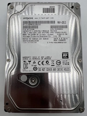 Hitachi HDS721010DLE630 1TB 7200RPM 3.5" SATA HDD – FW:610 – Tested - Image 1 of 4