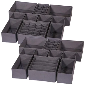 21 Pack Foldable Cloth Storage Box Closet Dresser Drawer Organizer Fabric Bas... - Picture 1 of 7