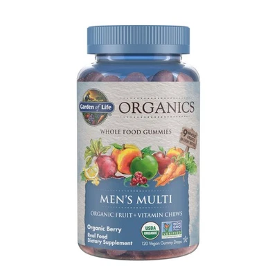 Garden of Life Organics Men's Gummy Vitamins - Berry 120 Real Fruit Chew Gummies - Image 1 of 4