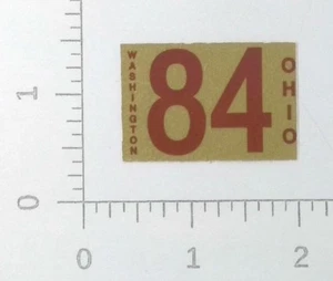 Vintage Ohio 84 Washington County Nummernschild Zulassung Aufkleber Sticker - Bild 1 von 2